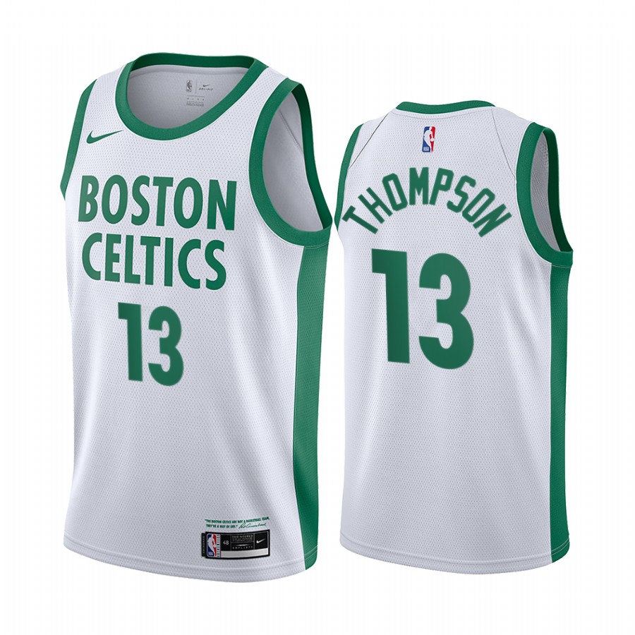 Men's Boston Celtics Tristan Thompson #13 White 2020-21 2020 Trade City Jersey 2401YUCP